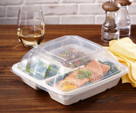 SABERT - LID, DOME PP, FOR 32, 48 OZ SQUARE CONTAINERS - 300/CS