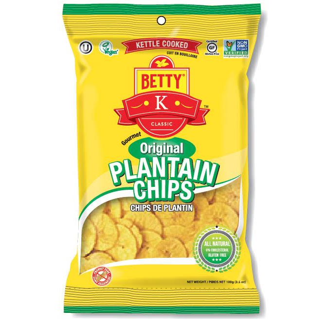 Betty K Foods - Plantain Chips, Original (pack of 25)