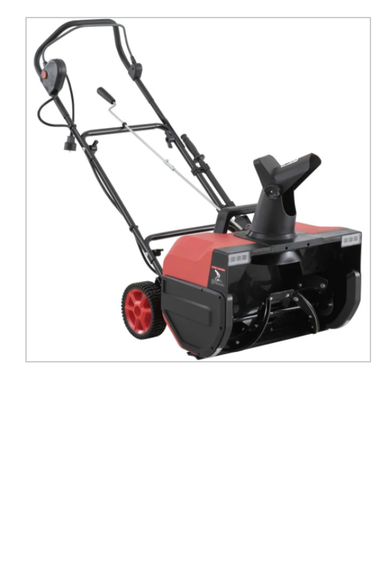 BenchMark 20" Electric Snow Blower - 15 Amp