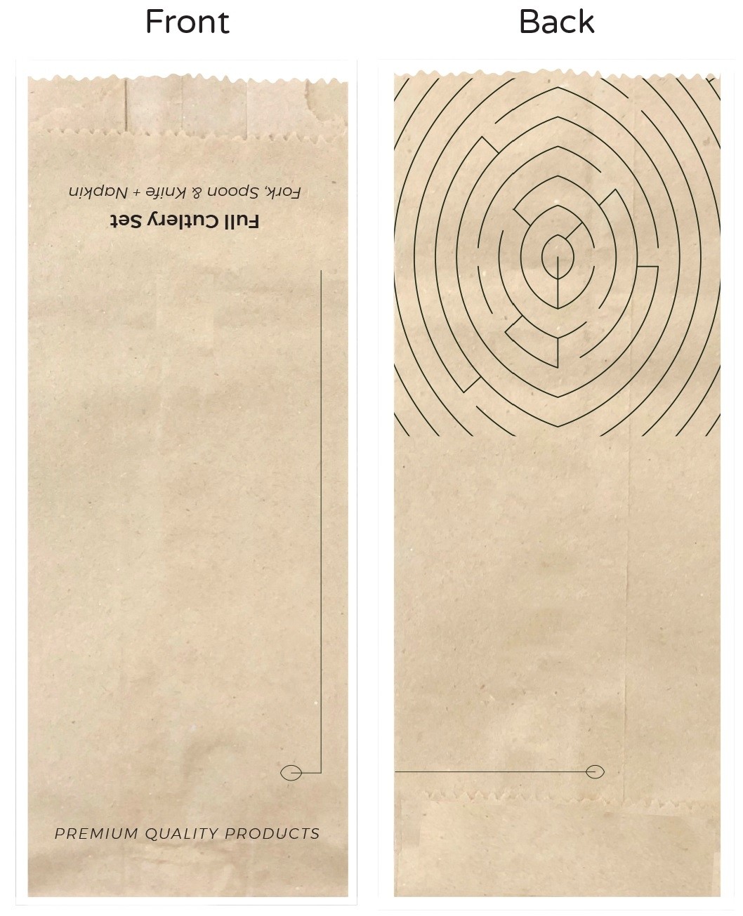 Agave Ecofriendly Cutlery Set (fork, spoon, knife + napkin), 240 kits