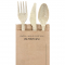 Agave Eco-friendly Cutlery Set (fork, spoon, knife + napkin), 240 kits per case