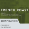 FRENCH ROAST (FAIR TRADE, ORGANIC) - FRENCH ROAST 6x12oz