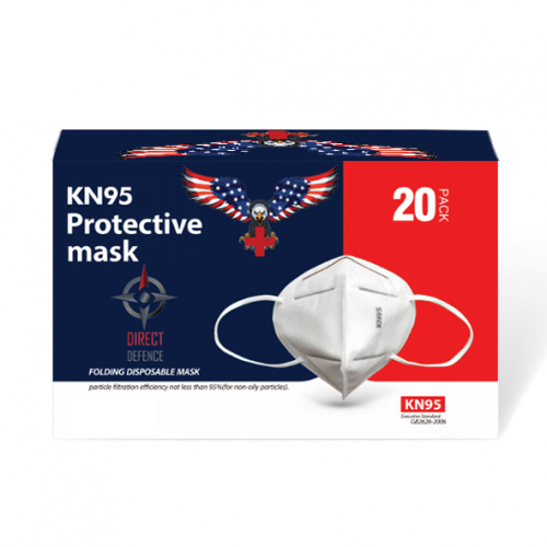 Direct Defence USA KN95 Respirator Mask, Box of 20