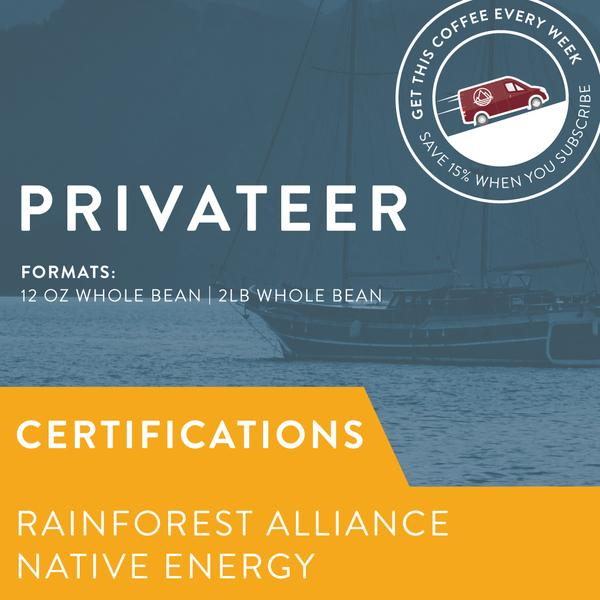 PRIVATEER (RAINFOREST ALLIANCE) - DARK ROAST 6x12oz