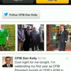 “Proud to be with 416Direct, CFIB’s newest members ” – Tweet by Dan Kelly
